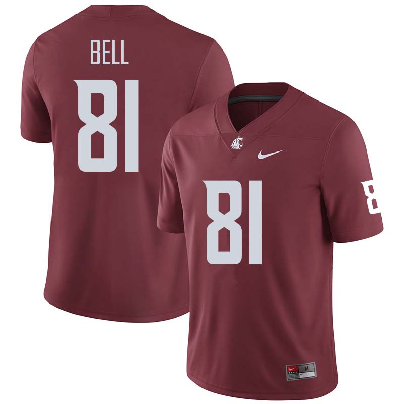 Men #81 Renard Bell Washington State Cougars College Football Jerseys Sale-Crimson